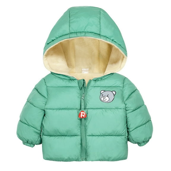 WOYY Winter Toddler Boys Coat Fleece Warm Puffer Jacket Kids Zip Up Outerwear, Sizes 2-3T