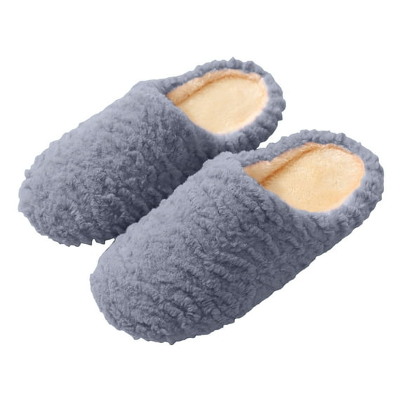 WOYY Women's Home Slippers Solid Color Soft Soled Warm Slippers Non House Shoes