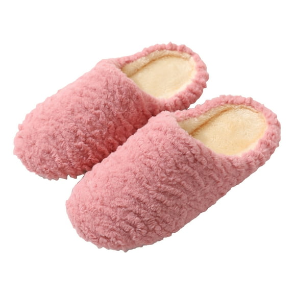 WOYY Women's Home Slippers Solid Color Soft Soled Warm Slippers Non House Shoes
