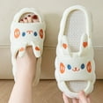 thumbnail image 1 of WOYY Women's Linen Slippers Cartoon Soft Soled Open Toe Slippers Anti- House Shoes, 1 of 8