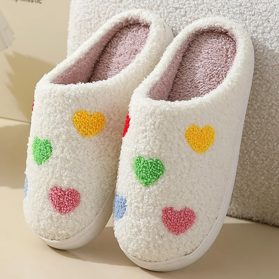 WOYY Women's Winter Slippers Cozy Warm Scuff House Slippers Comfortable Home Indoor Shoes