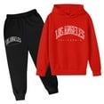 thumbnail image 1 of WOYY Zhaoag Big Boys Tracksuit Los Angeles Printed Hoodie and Sweatpants Unisex Sports Sweatsuit, 1 of 3