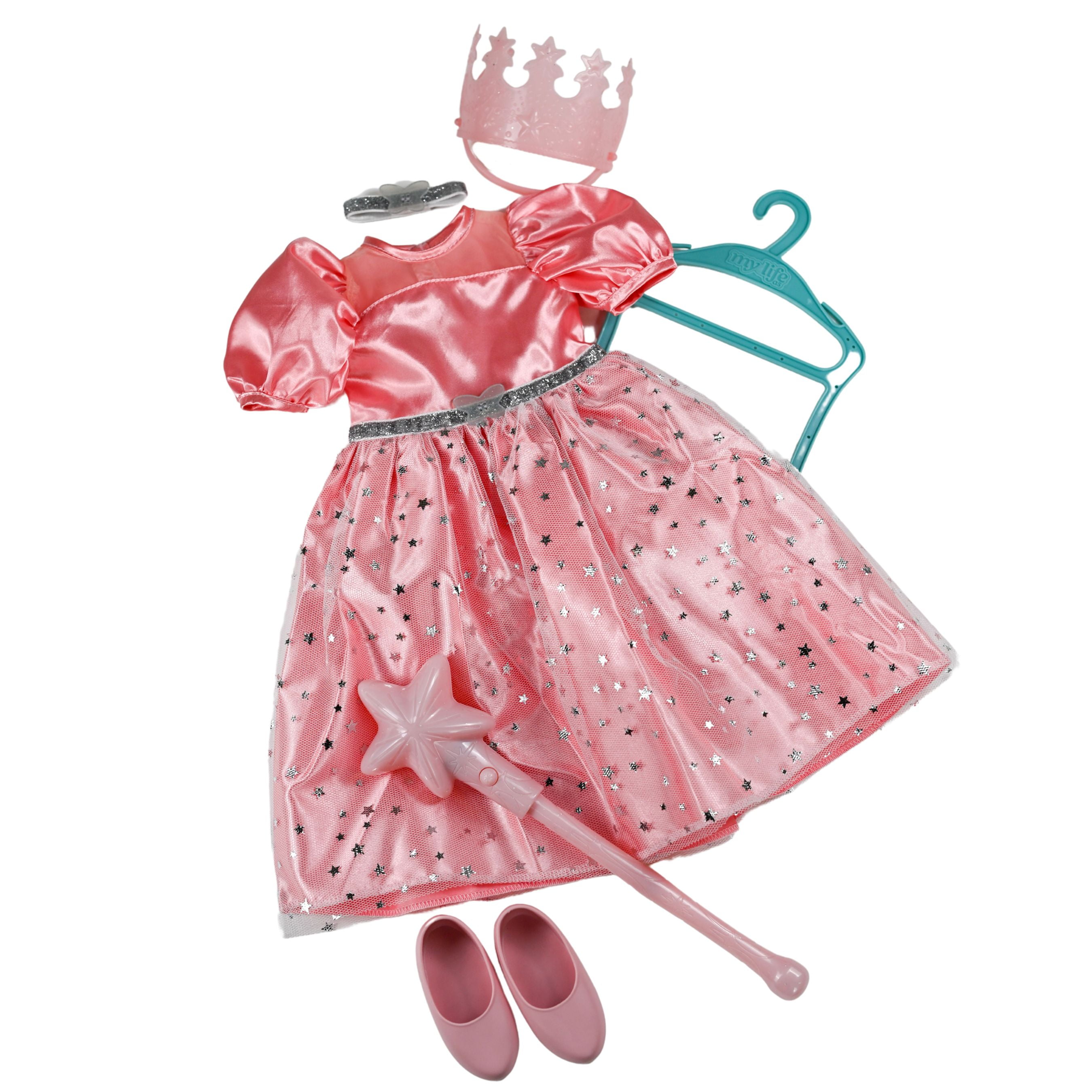 My Life As Wizard of Oz Glinda Good Witch Fashion Set for 18-inch Doll, 6 Pieces Included; Pink Color