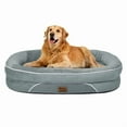 thumbnail image 1 of WOZOKE Orthopedic Waterproof Large Dog Bed: Washable Dog Bed with Bolsters - Removable Cover for Medium XL Large Sized - Non-Slip Grey, 1 of 1