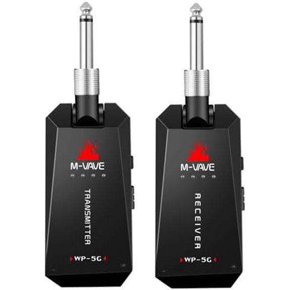 WP-5G 5.8G Guitar System Rechargeable Audio Transmitter and Receiver ISM Band for Electric Bass Guitars Amplifier Accessories,Guitar Transmitter Receiver$$Music