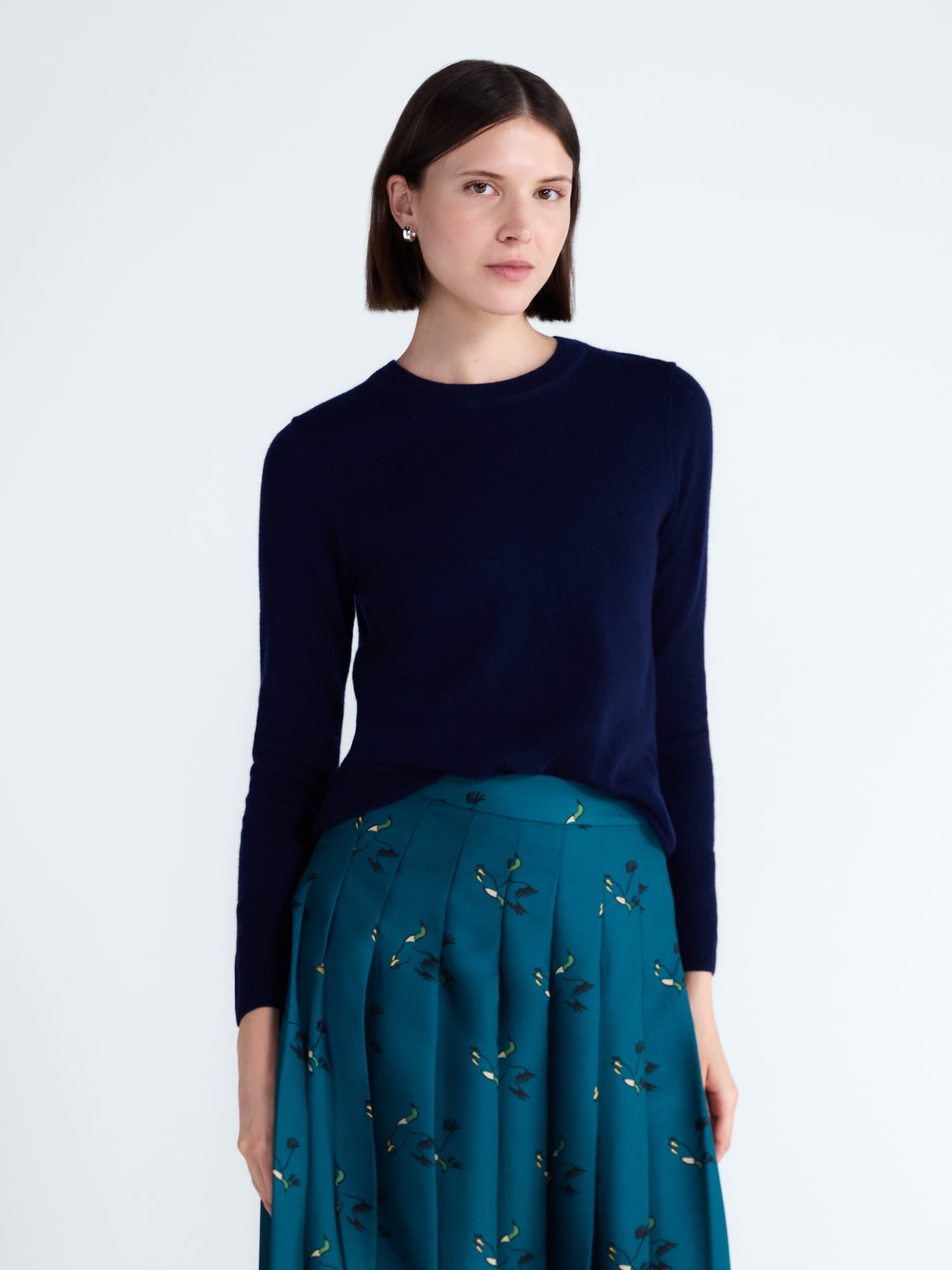 Free Assembly Women's and Women's Plus Cashmere Sweater with Long Sleeves, Sizes XS-4X