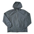thumbnail image 1 of WP Weather Proof Men's Full Zip Lightweight Hooded Rain Jacket (Forged Iron, XXL), 1 of 1