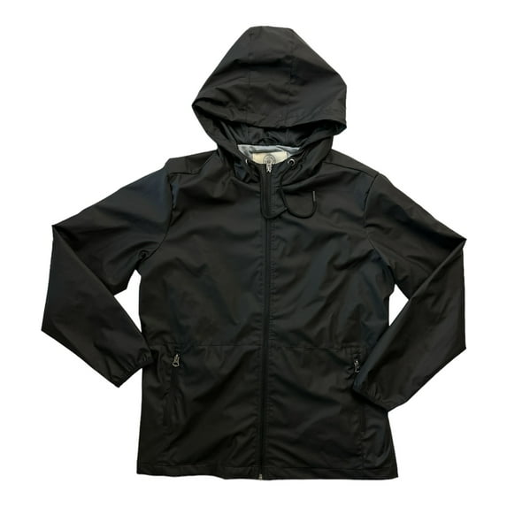 WP Weather Proof Women's Casual Lightweight Hooded Rain Jacket (Black, S)