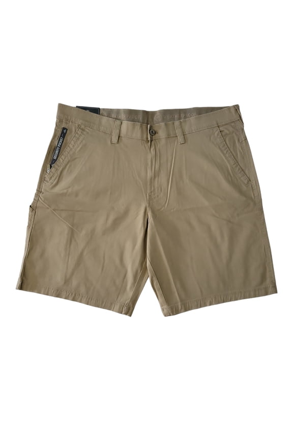 WP Weatherproof Men's 10" Inseam Security Pocket Stretch Trail Utility Short (Sueded Khaki, 36)