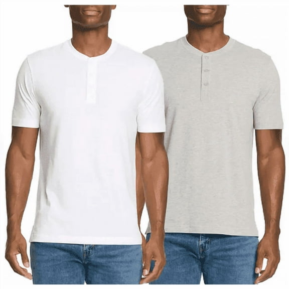 WP Weatherproof Men's 2 Pack Short Sleeve Henley XXL