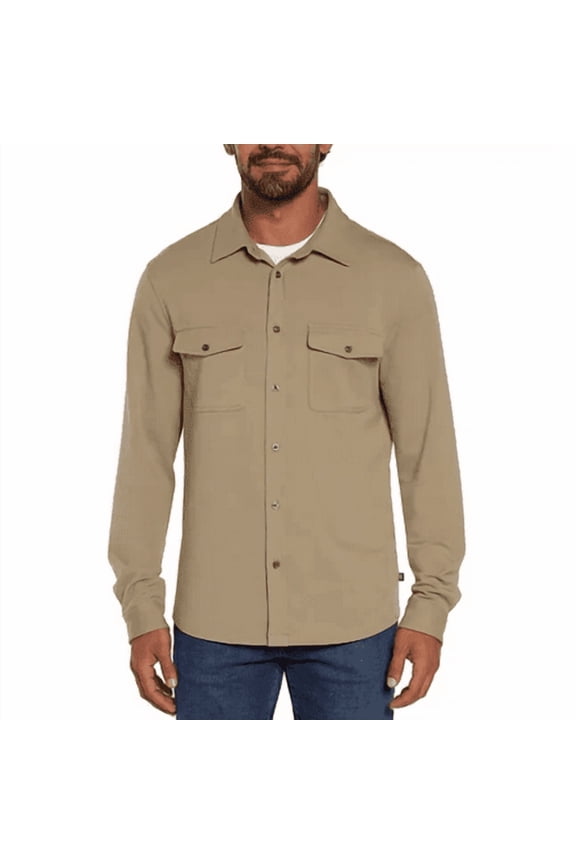 WP Weatherproof Men's Brown (Petrified Oak)  2 Pack Short Sleeve Henley