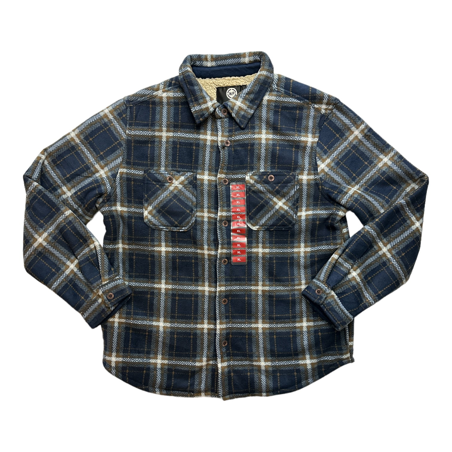 men's sherpa button down