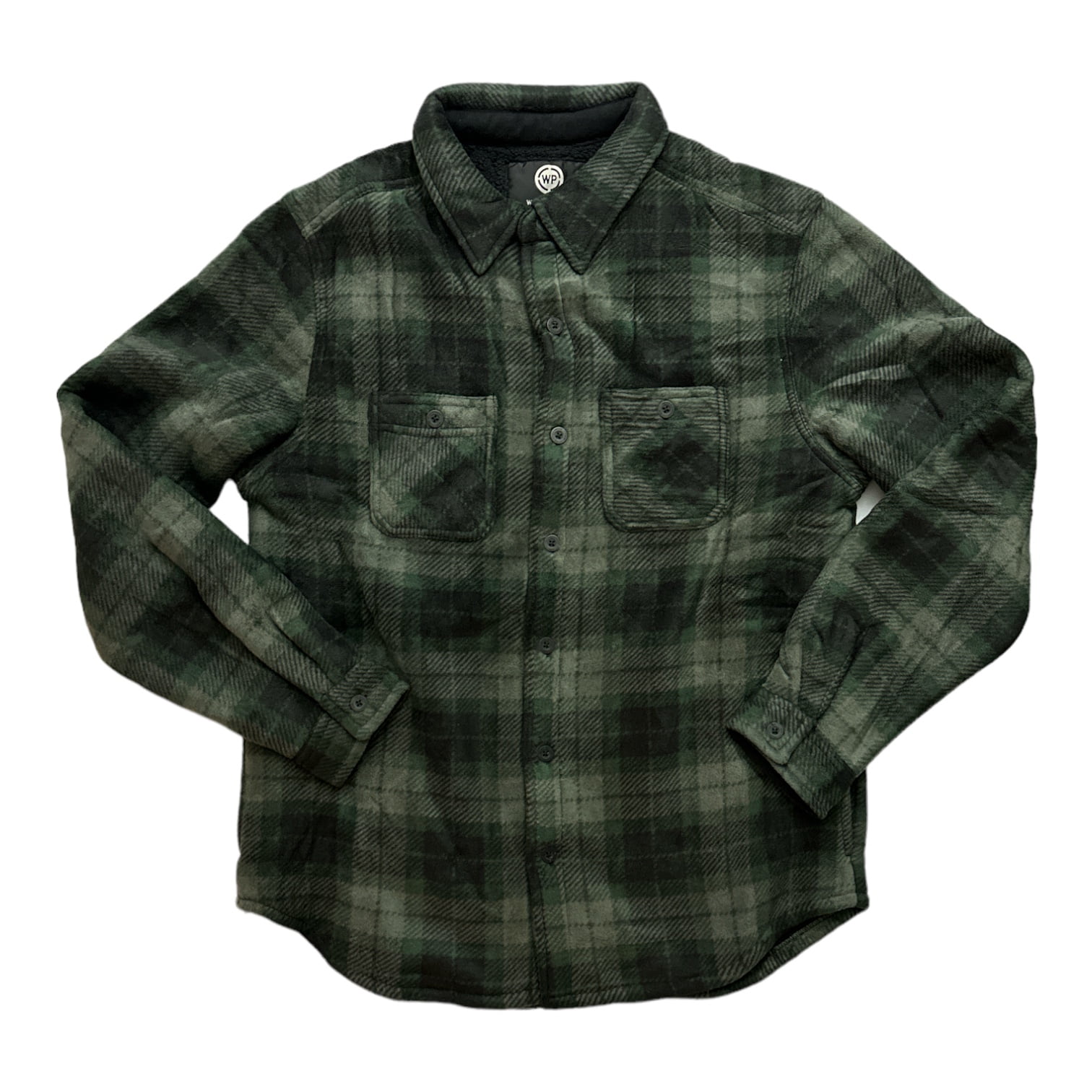 WP Weatherproof Men's Button Down Sherpa Lined Work Shirt Jacket (Tea