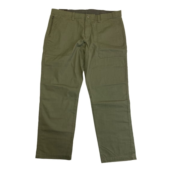 WP Weatherproof Men's Flex Waist Twill Trail Utility Pant, Straight Leg (Green, 38x32)