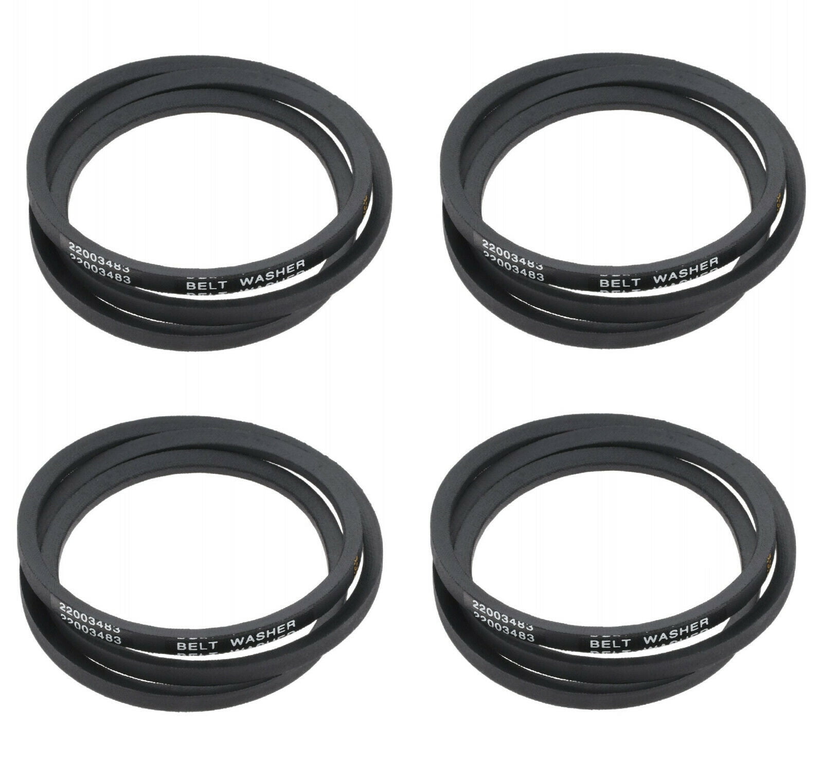 WP22003483 Washer Drive Belt Compatible for Whirlpool Maytag 22002709 AP6006365 - 4 Pack
