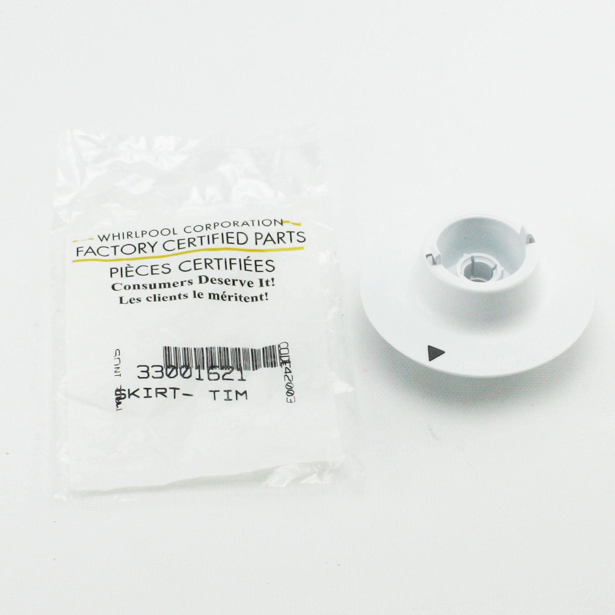 WP33001621 For Whirlpool Clothes Dryer Timer Knob Dial Skirt 