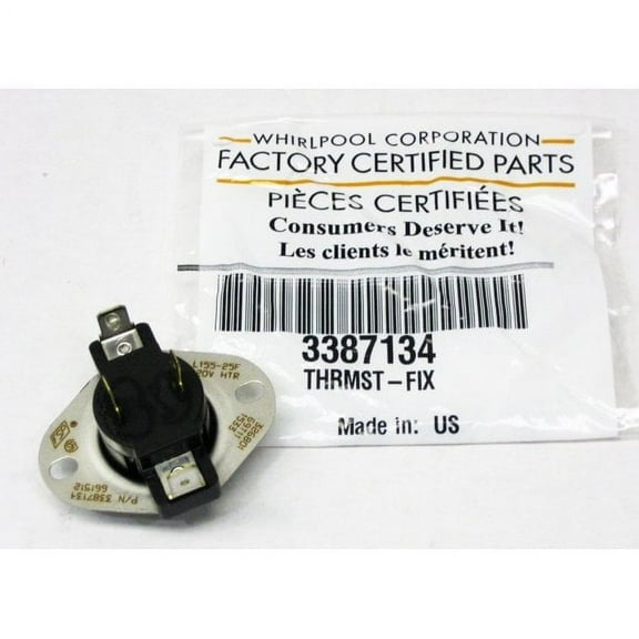 WP3387134 Genuine OEM Whirlpool Dryer Operating Cycling Thermostat 3387134