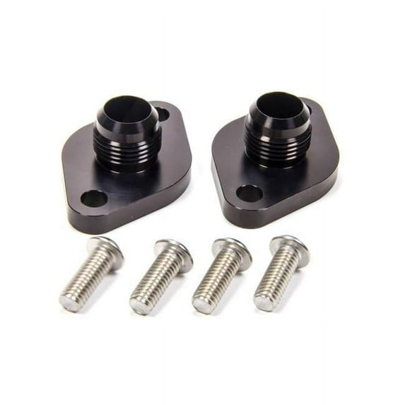 WP8012ANS Big Block Chevy No 12 Water Pump Port Adapters - Black, Pack of 2