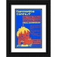 thumbnail image 1 of WPA 11x14 Black Ornate Wood Framed with Double Matting Museum Art Print Titled - Harmonica Contest in Central Park, 1 of 4