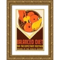 thumbnail image 1 of WPA 11x14 Gold Ornate Wood Framed with Double Matting Museum Art Print Titled - Balanced diet for the expectant mother., 1 of 4