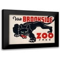 thumbnail image 1 of WPA 24x17 Black Modern Framed Museum Art Print Titled - Brookfield Zoo - Panther, 1 of 5