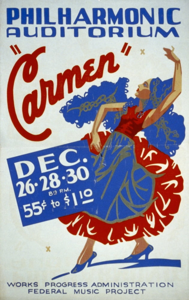 WPA Poster 1936-41 Carmen 2 Canvas Art - Unknown (18 x 24)