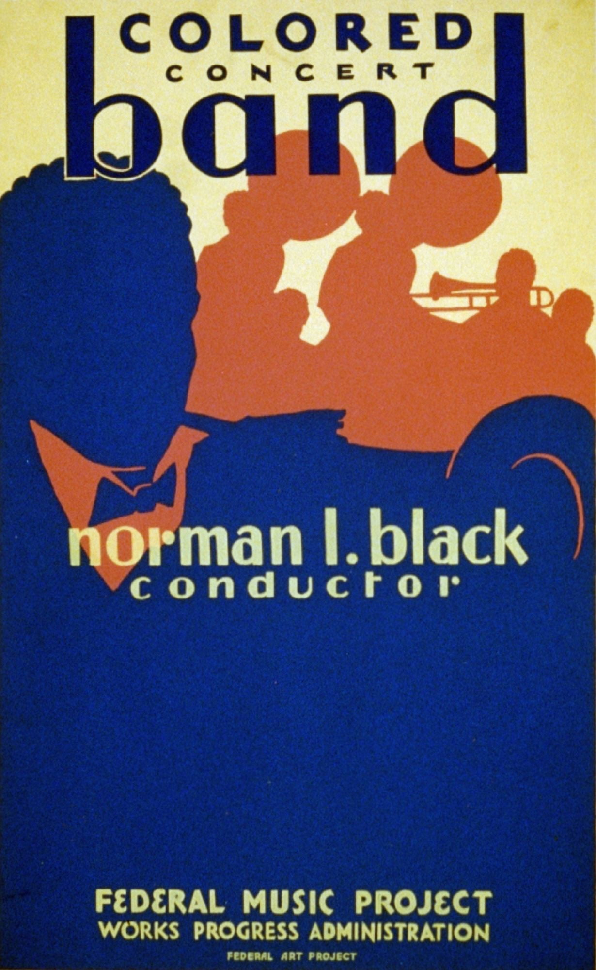 WPA Poster 1936-41 Colored Concert Band Canvas Art - Unknown (24 x 36)
