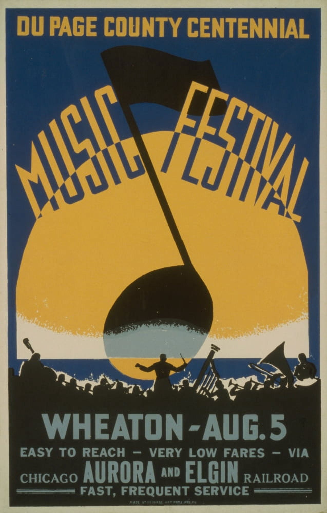 WPA Poster 1936-41 Music Festival Canvas Art - Unknown (18 x 24)