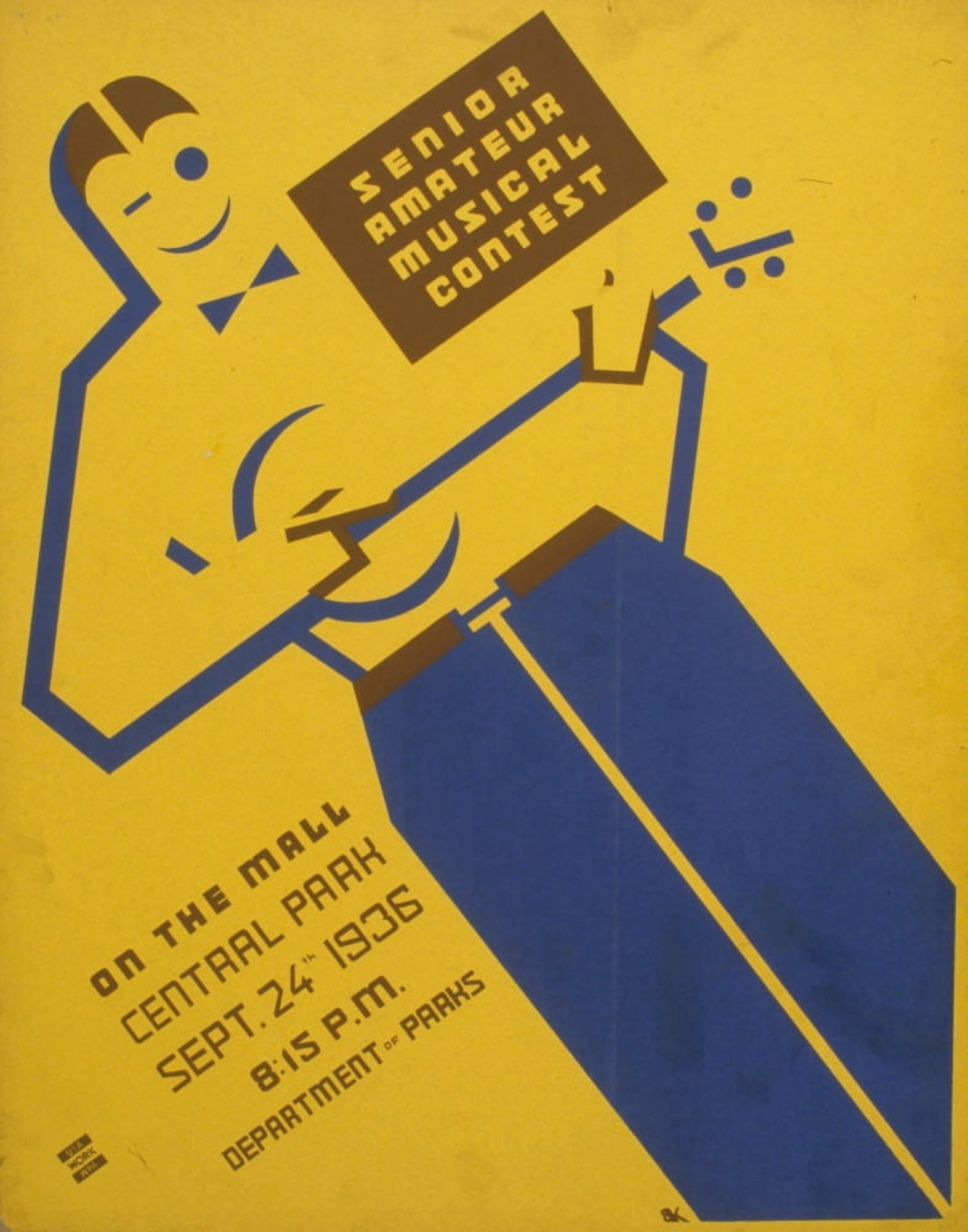 WPA Poster 1936-41 Senior Amateur Music Contest 2 Canvas Art - Ben Kaplan (24 x 36)
