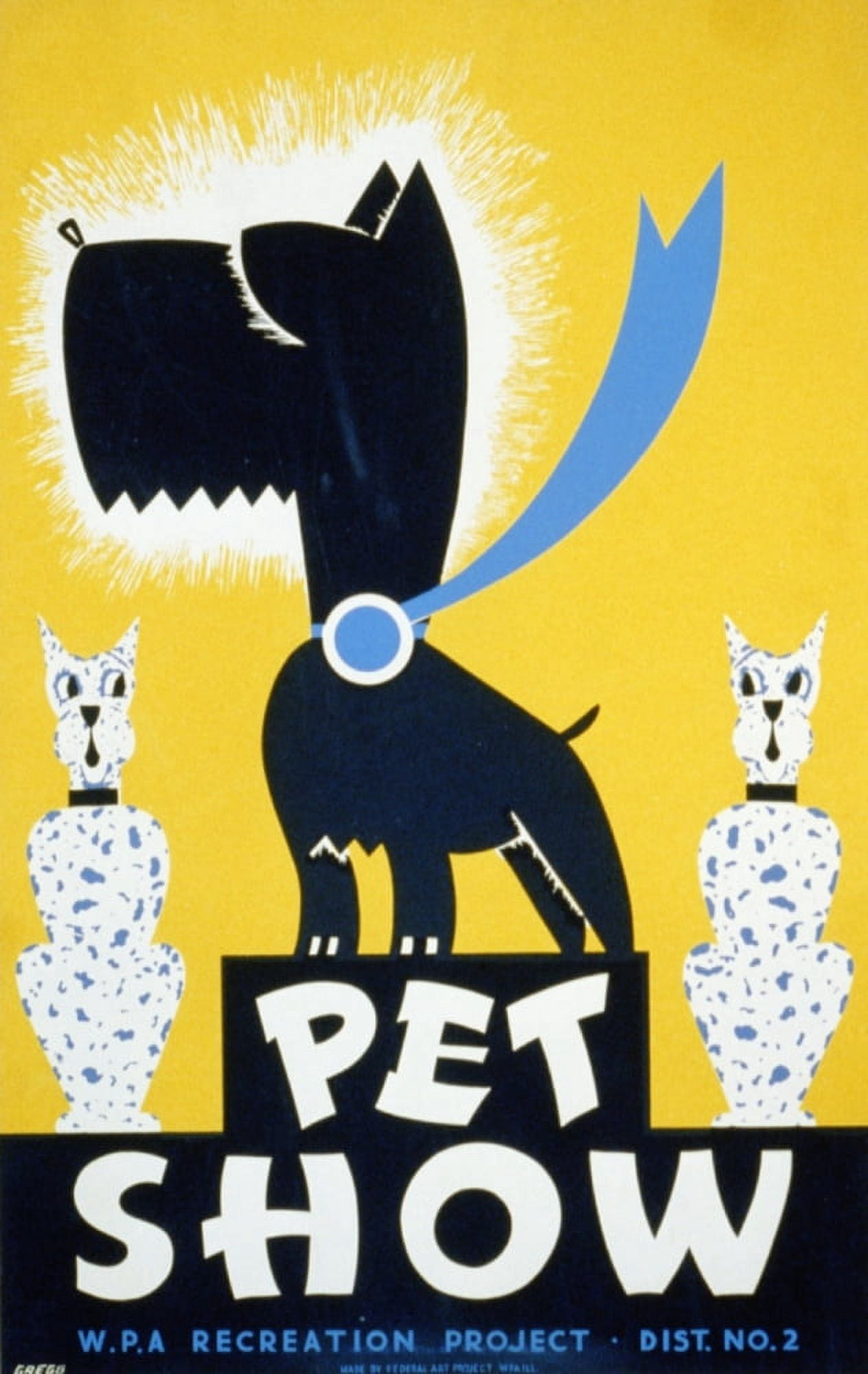 WPA Poster 1936-9 Pet Show Canvas Art - Arlington Gregg (24 x 36)
