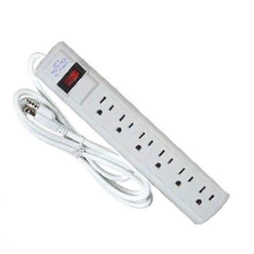 WPB-10 - POWER BAR 6 O/LET 4FT CORD 300J SURGE WHT