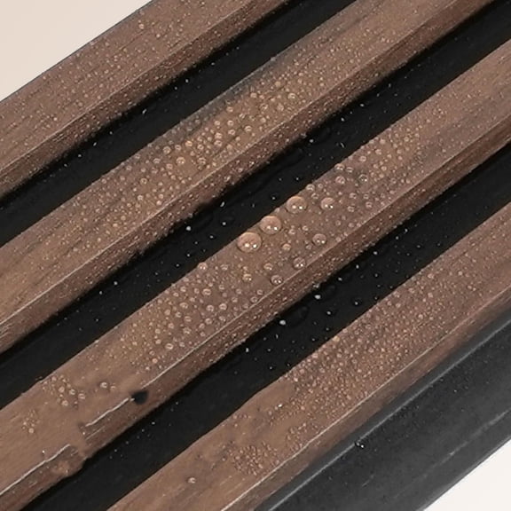 WPC Wood Slat Wall Panel for Interior Dcor, 3D Wood Fluted Acoustic Wall Paneling for Living Room Bedroom Home & Office Accent Decor