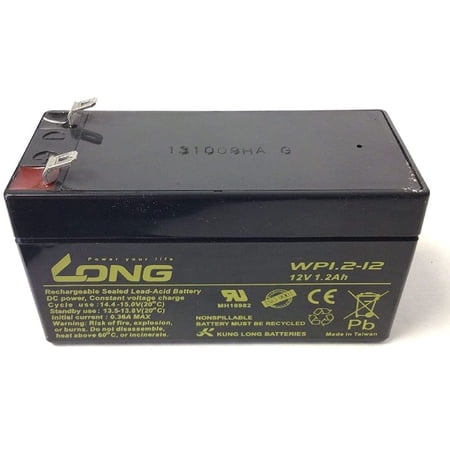 WPI1.2-12 Rechargeable Sealed Lead Acid 12v Battery 1.2ah, Robust Design for All Conditions - Backup Battery and Power Source for Upright Bike P/N 1000309219 Works with Matrix