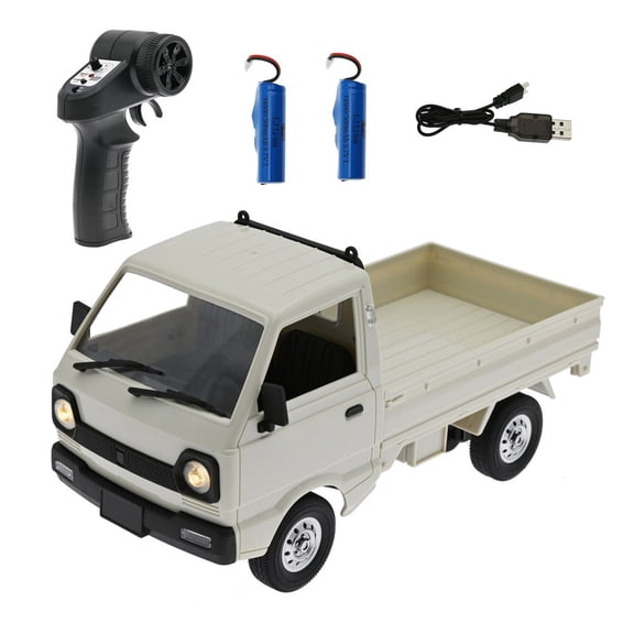 WPL 1:16 Scale Off-Road RC Drift Truck, 2.4G 4CH Rear-Drive Proportional Steering RC Crawler with LED Lights for Hobbyists