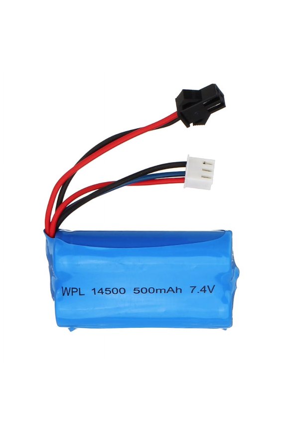 7.4V 500mAh Lipo 2S Replacement Battery with JST-SM Connector Compatible with 1/16 Scale WPL Trucks