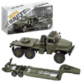thumbnail image 1 of WPL B36-3 2.4G 1/16 Scale Remote Control Military Trailer - 6 Wheel Drive & LED Headlights, All Terrain Remote Control Car for Outdoor Adventure, Gift for Adult & Enthusiast (Army Green), 1 of 6