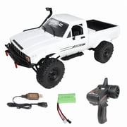 WPL C24-1 RC Crawler, 1/16 Scale RC Truck RTR 4x4 Off-Road Pick-up Car with 2.4GHz Remote, Upgraded Battery and LED Lights