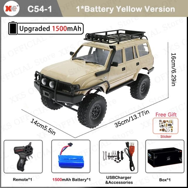 WPL C54 C54-1 1/16 RC Car 2.4G Remote Control 4X4 Off Road
