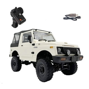 WPL C74-1 RC Off-Road Rock Crawler, 2.4GHz Full-Proportional 4WD RC Climbing Car with Openable Windshield, Dual Batteries, Gift for Adults (Convertible Version/White)