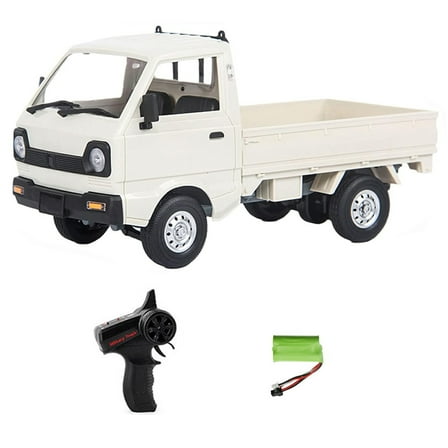 WPL D12 1/10 Scale RC Pickup Truck Drift Cars with Climbing, Throttle & Steering Control, LED Lights