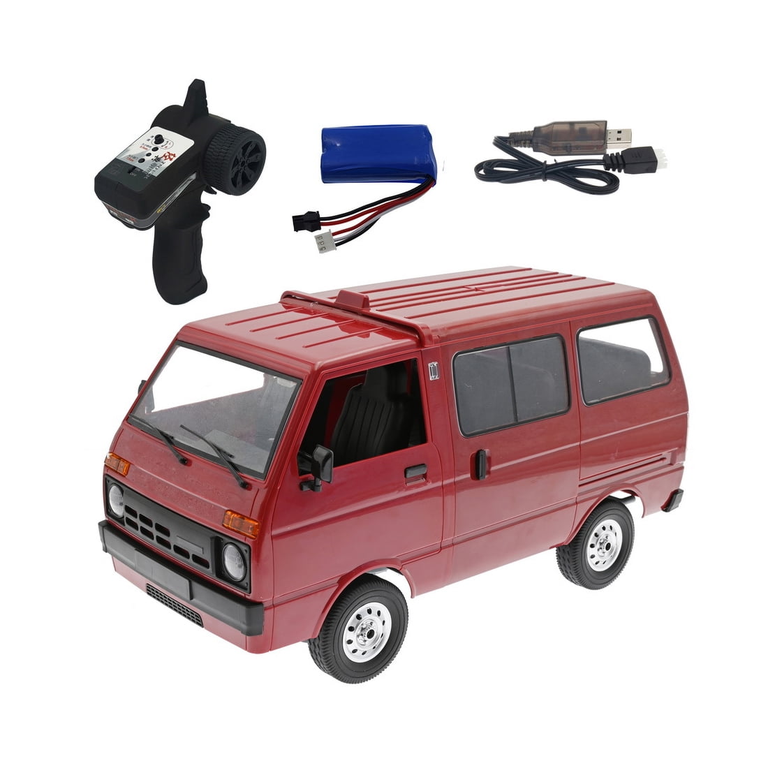 WPL D42 1/10 Scale Classic Van RC Car, 2.4G Proportional Steering Rear Straight Bridge Drive RC Truck with LED Headlights, Ideal Gift for Adults