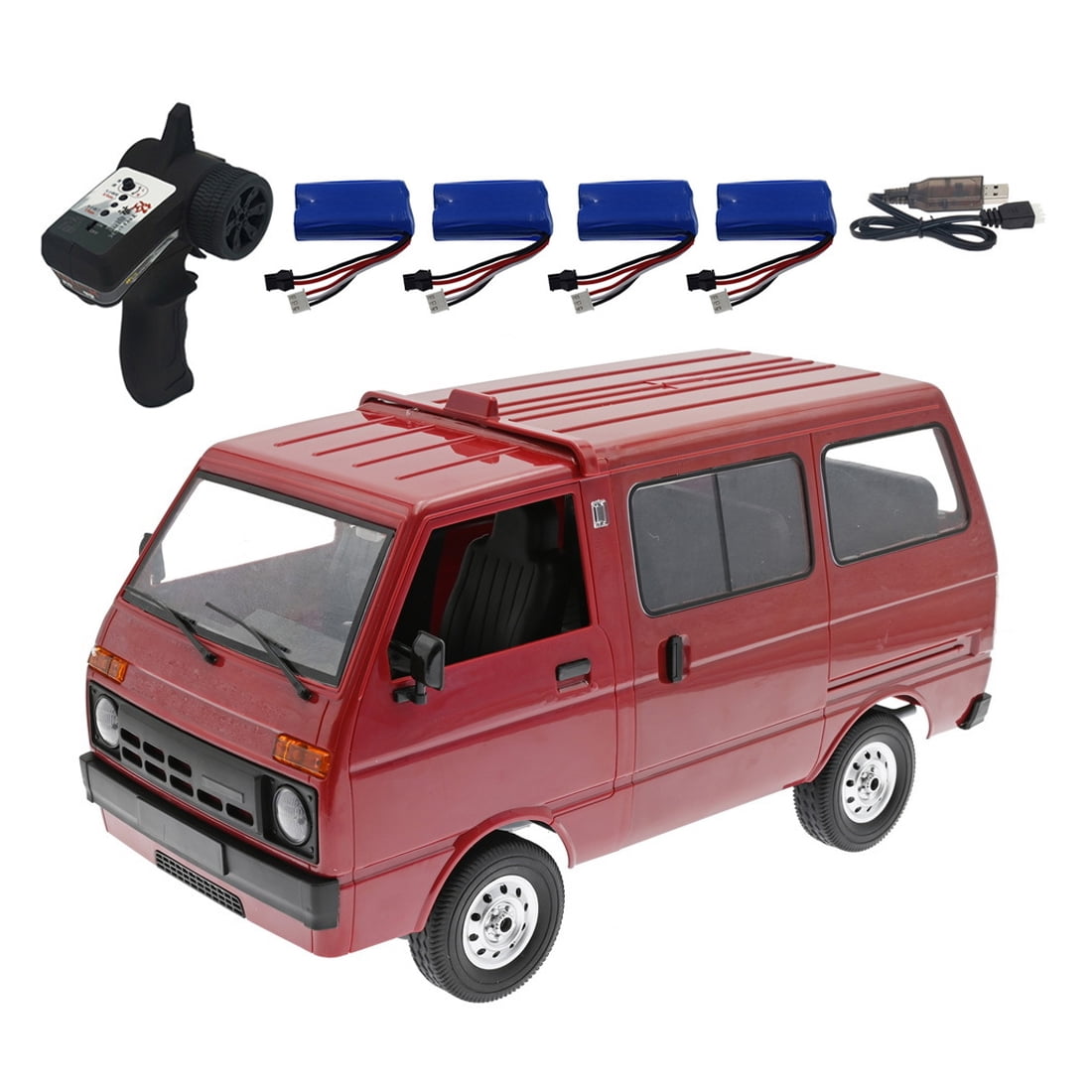 WPL D42 1/10 Scale Classic Van RC Car, 2.4G Proportional Steering Rear Straight Bridge Drive RC Truck with LED Headlights, Ideal Gift for Adults