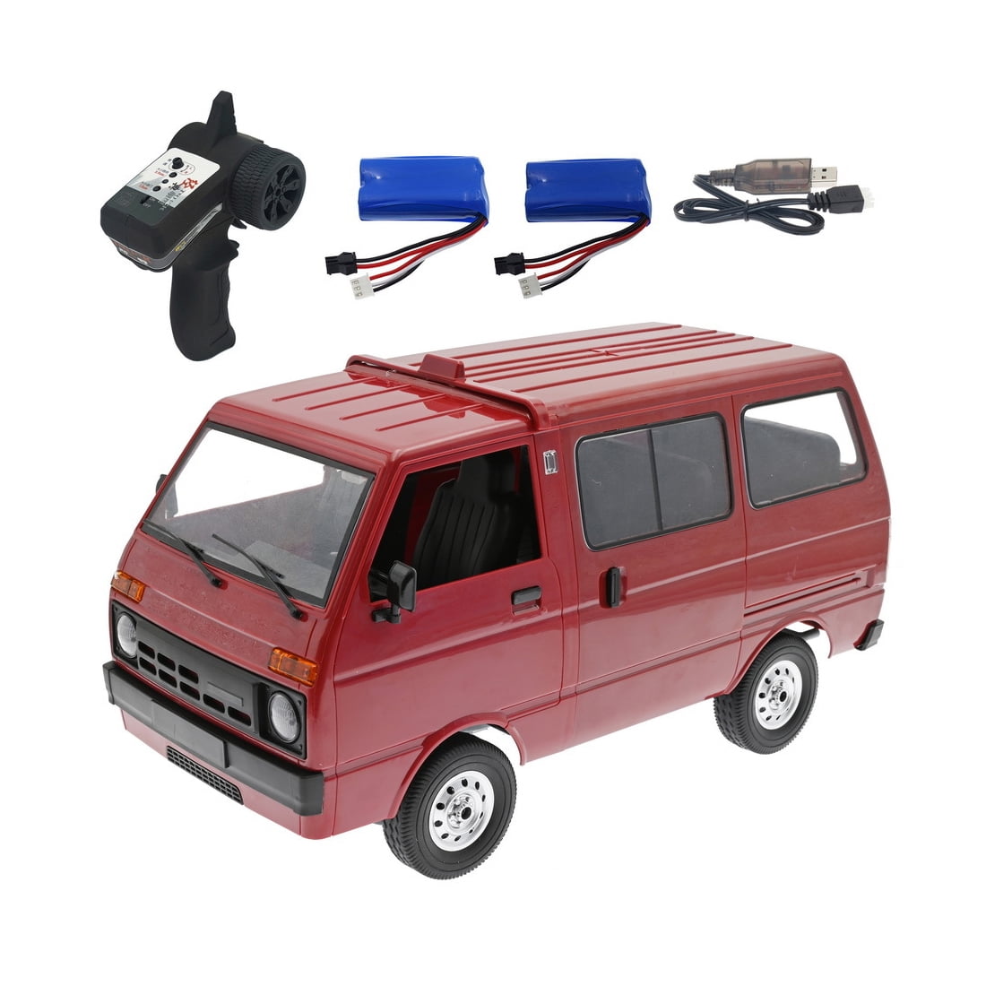 WPL D42 4WD RC Off-Road Truck, 2.4GHz Remote Control Climbing Car with LED Lights & Metal Roll Cage, 1:10 Scale Drift Vehicle RTR Model for Adults & Hobbyists