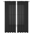 thumbnail image 1 of WPM 2 Piece Beautiful Sheer Window Elegance Curtains/drape/panels/treatment 60"w X 84"l (Black), 1 of 1