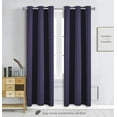 thumbnail image 1 of WPM Blackout Curtain Room Darkening Panels/Drapes for Living Room, Dark Purple Thermal Insulated Grommet Bedroom Window Draperies&nbsp;45 inch, 1 of 3