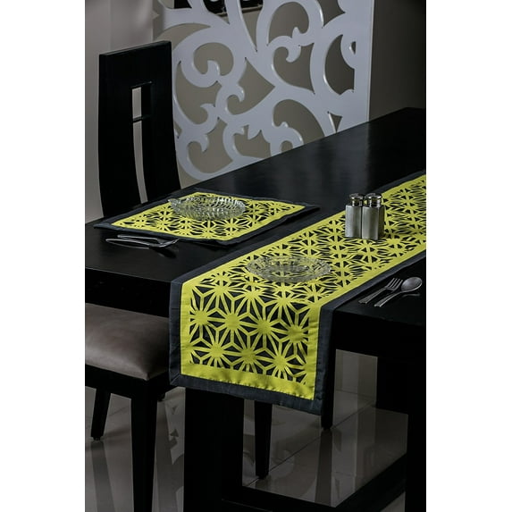 WPM Designer Collection Home Décor: Choose from Laser Cut; Fabric table runner or table mats ; Red, Grey, Brown
