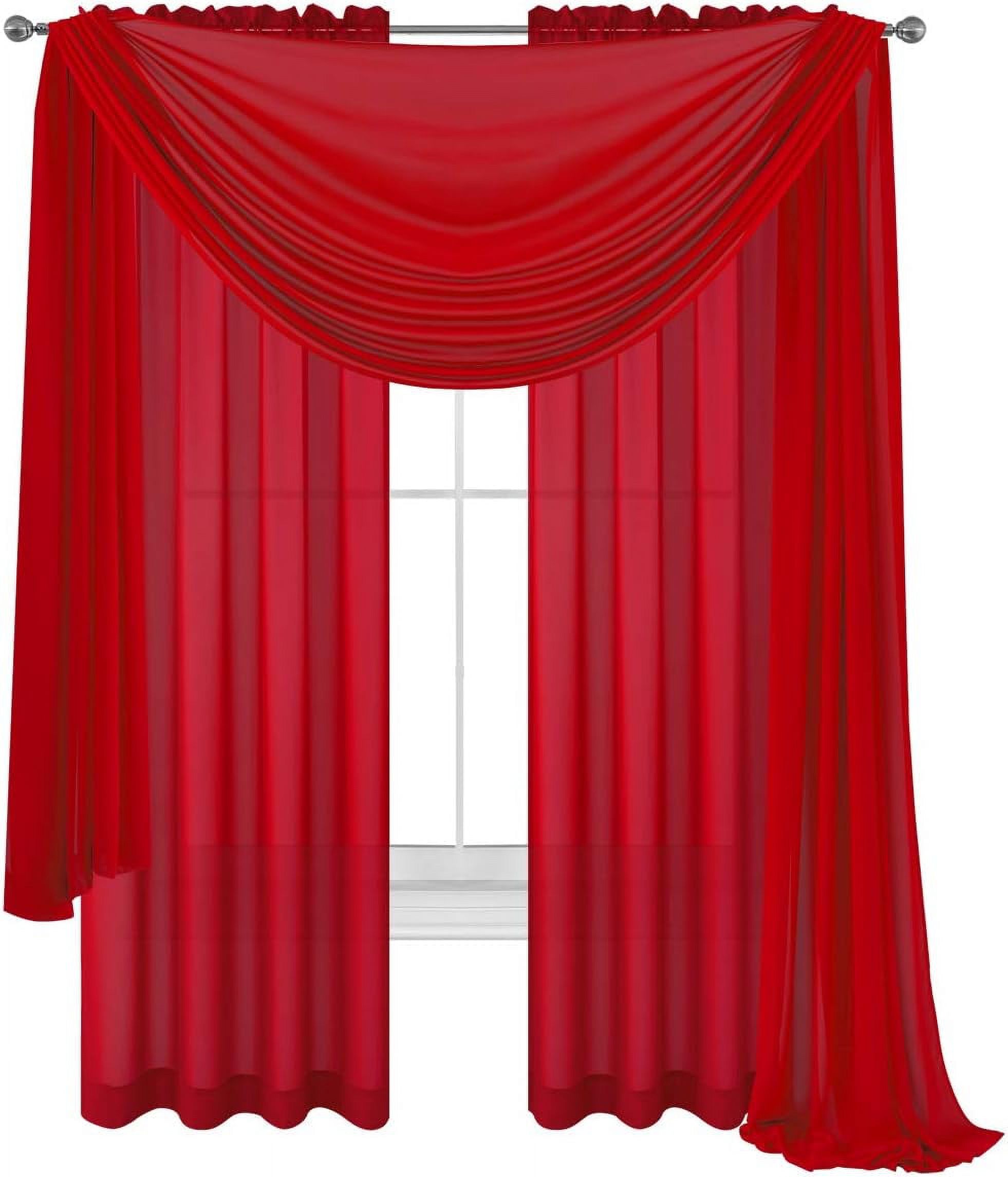 WPM Drape/Panels/Scarves/Treatment Beautiful Sheer Voile Window