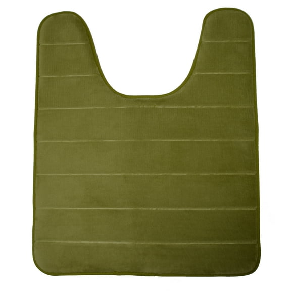 WPM Sage Green Microfiber Bath Rug, 20" x 24", Non-Slip