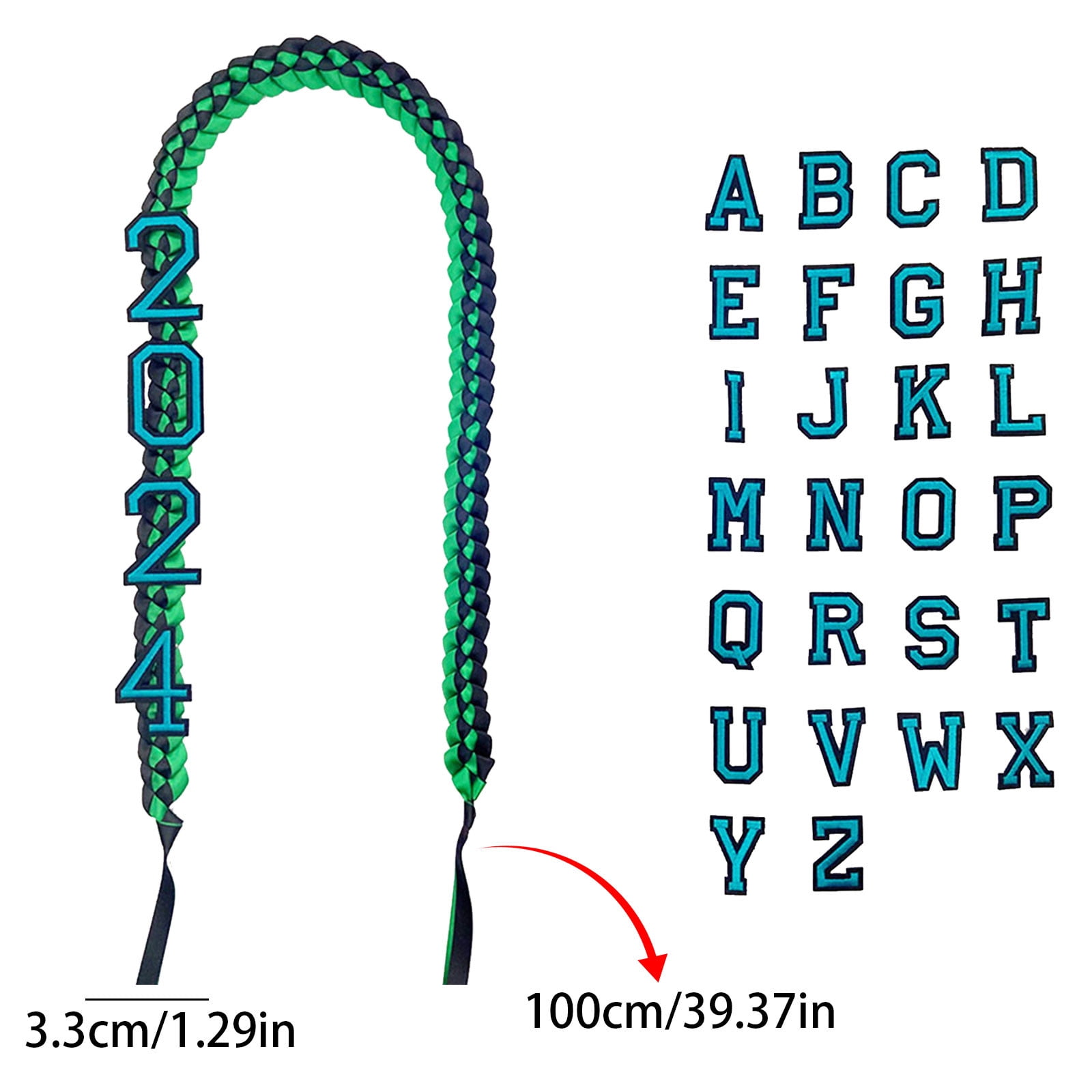 WPNMASNP Decoration 2024 Diy Letter Ribbon Double Layered Graduation ...