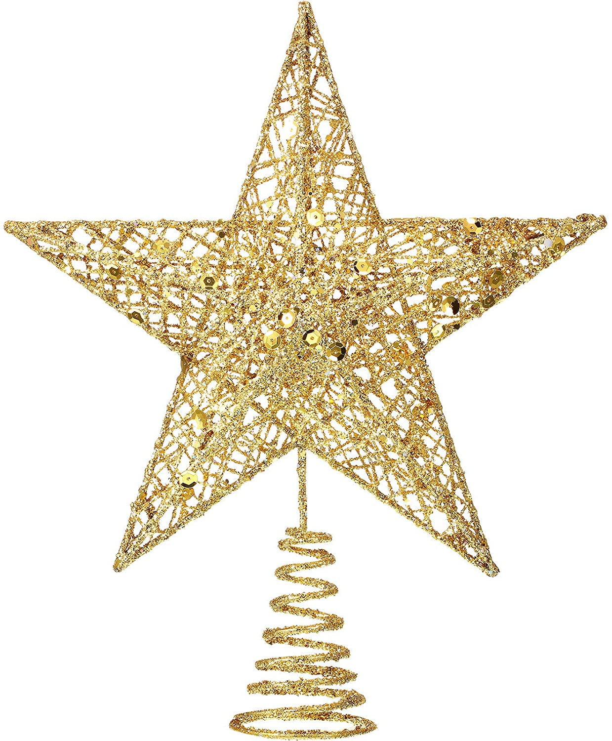 WPNSXin 10 Inches Christmas Tree Star Topper Xmas Tree Topper Star